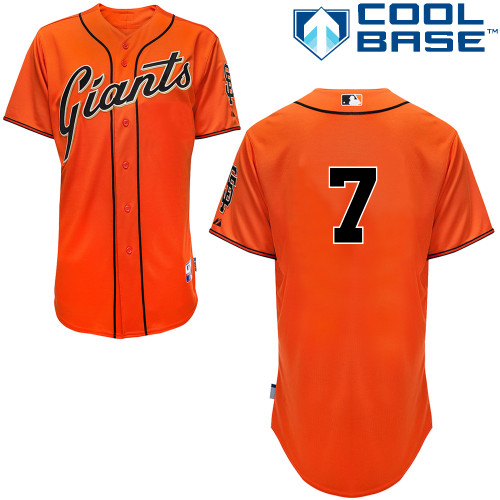 Gregor Blanco #7 MLB Jersey-San Francisco Giants Men's Authentic Orange Baseball Jersey